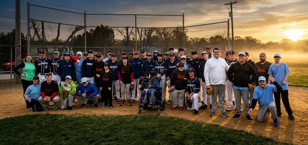 Vineland Challenger League players and community on the field